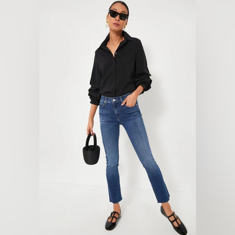 MOTHER- The Mid Rise Dazzler Crop Fray - 28